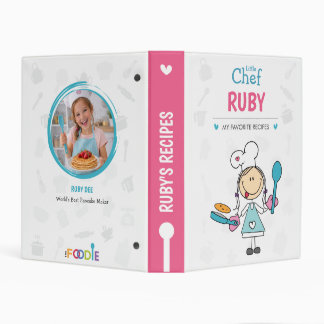 Personalized Recipe Binder for Girls with Photo
