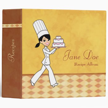 Personalized Recipe Binder With Illustration by ShopDesigns at Zazzle