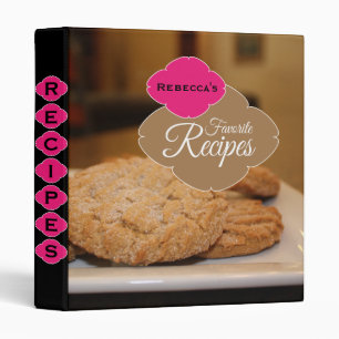 Personalized Recipe Binder with photo of cookies
