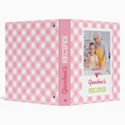 Personalized Recipe Binder Your Photo 