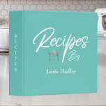 Personalized Recipe Book 3 Ring Binder<br><div class="desc">Make your own custom recipe binder. Personalize this design with your own text. You can further customize this design by selecting the "customize further" link if desired.</div>