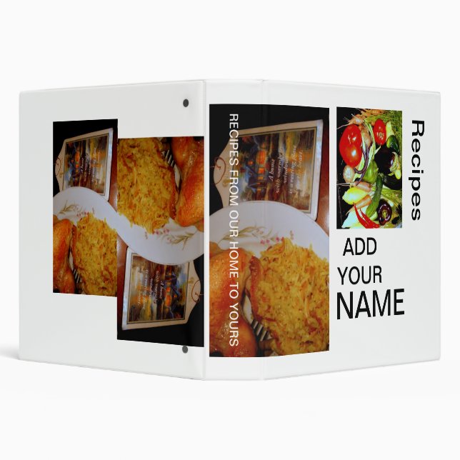 PERSONALIZED RECIPE BOOK 3 RING BINDER (Background)
