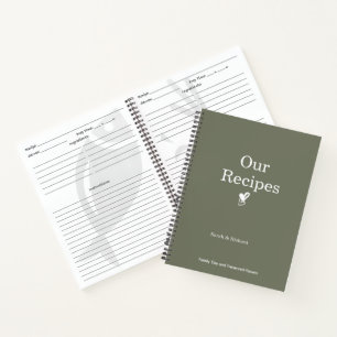 Personalized Recipe Book- Custom Name Cookbook Notebook