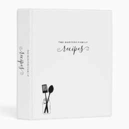 Personalized Recipe Book / Kitchen Mason Jar Mini Binder