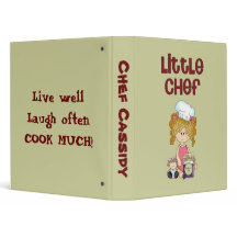 Personalized Recipe Books Cute Kids binders