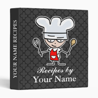 Personalized recipe cookbook | quatrefoil pattern binder