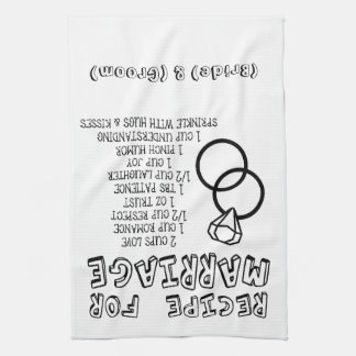 Personalized "Recipe for Marriage" Bridal Shower Kitchen Towel