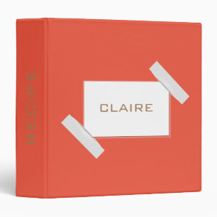 Personalized Recipe Journal 3 Ring Binder