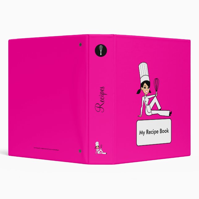 Personalized Recipe Journal Binder Illustrated (Background)
