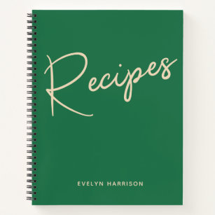 Blank recipe book: Empty custom cookbook to write your own recipes (green  pepper) in 2023