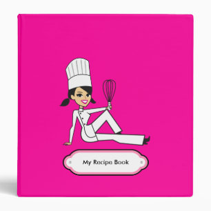 Personalized Recipe Journal with Illustration 3 Ring Binder