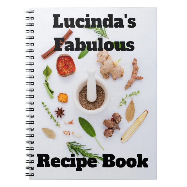 Personalized Recipe Notebook (Front)