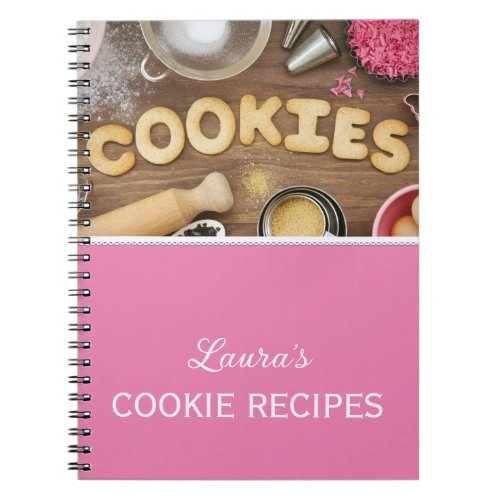 Personalized Recipe Notebook for Cookie Baker