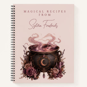 Personalized Recipe Notebook - Gothic Tea Set