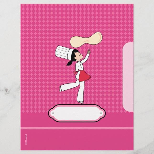 Personalized Recipe Pages with Cool Illustration (Front)