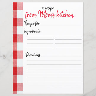 Personalized Recipe Paper