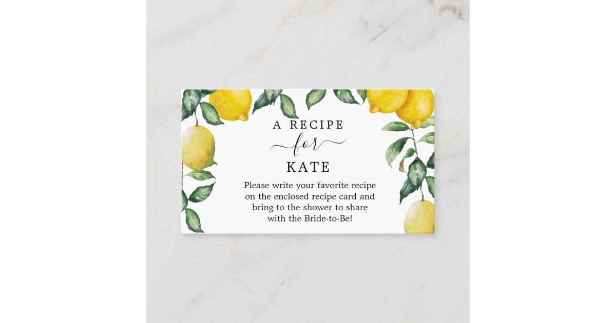 Personalized Recipe Cards, Bridal Shower Recipe Cards