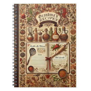 Personalized Recipe Spiral Notebook