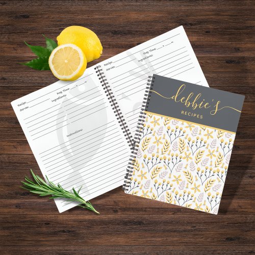 Personalized Recipe Spiral Notebook