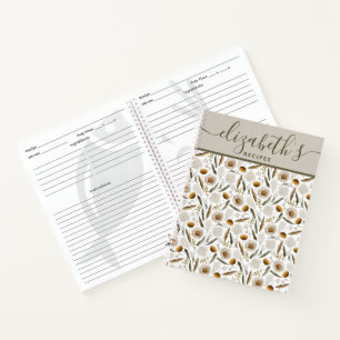 Personalized Recipe Spiral Notebook