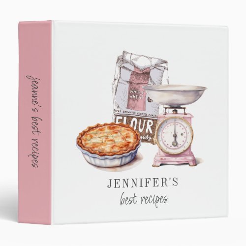 Personalized Recipes 3 Ring Binder