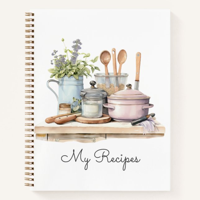Personalized Recipes  Notebook (Front)
