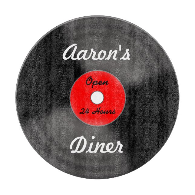 Personalized Record Kitchen Cutting Board Gift (Front)