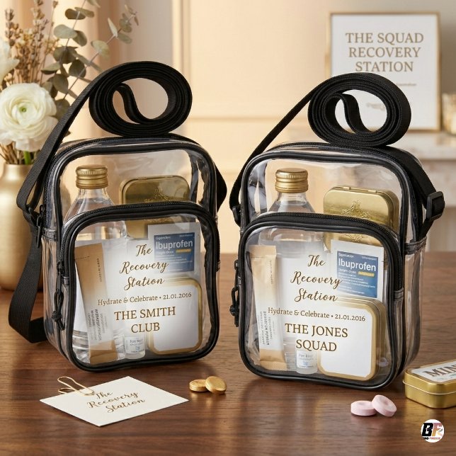 Personalized Recovery Station Clear Stadium Crossbody Bag (Creator Uploaded)