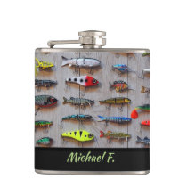 Personalized Recreational Fishing Lure Flask
