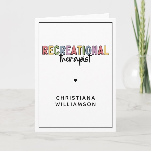 Personalized Recreational Therapist Card (Front)