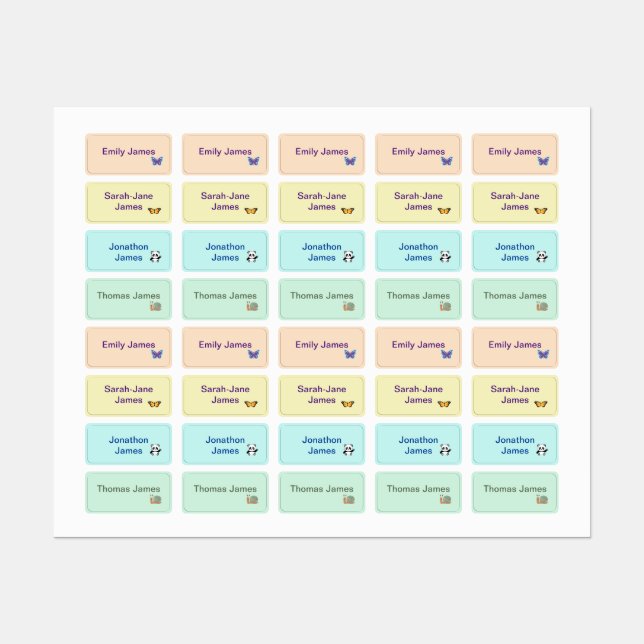 Personalized Rectangle Label (Sheet)