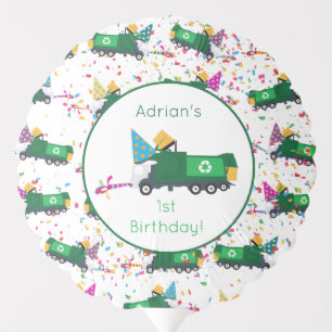 Personalized Recycling Garbage Truck Party Balloon