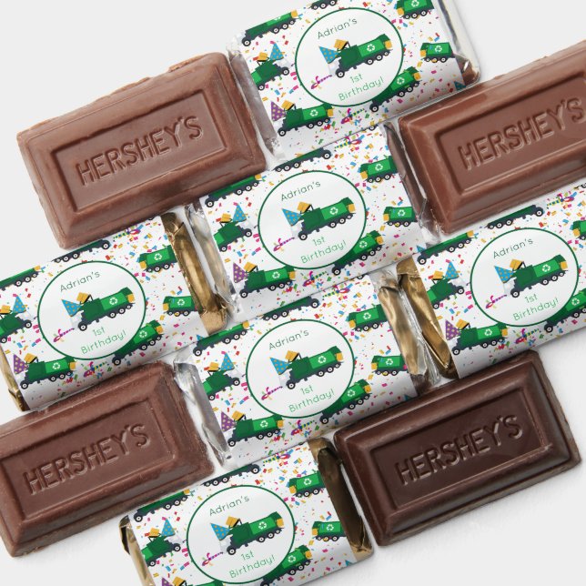 Personalized Recycling Garbage Truck Party Hershey's Miniatures (Assorted)