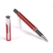 Personalized Red Aluminum Promo Rollerball Pen (3/4)