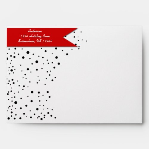 Personalized Red and Black A Year In Review Envelope