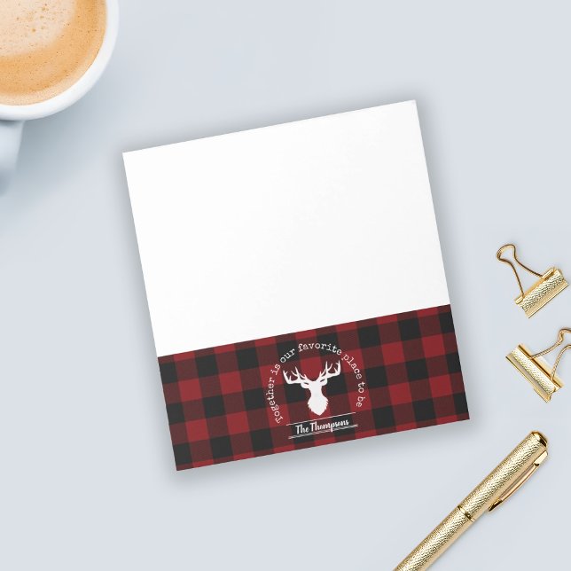 Personalized Red and Black Buffalo Check Notepad (Creator Uploaded)