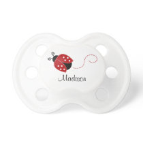 Personalized Red and Black Ladybug Pacifier Personalized Red and Black Ladybug Pacifier