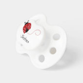 Personalized Red and Black Ladybug Pacifier (Front Right)