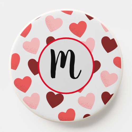 Personalized Red and Pink Hearts PopSocket