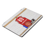 Personalized Red and White Basketball Jersey iPad Pro Cover