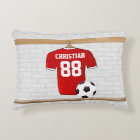 Personalized Red and White Football Soccer Jersey