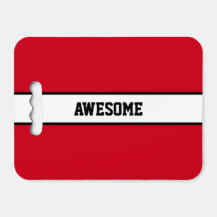 Personalized Red and White Stripes Seat Cushion