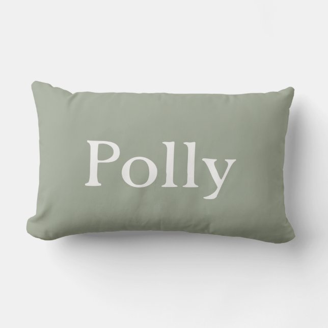 Personalized Red and White Throw Pillow (Front)