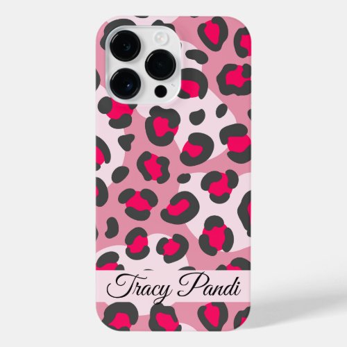 Personalized red animal print iPhone 14 pro max case
