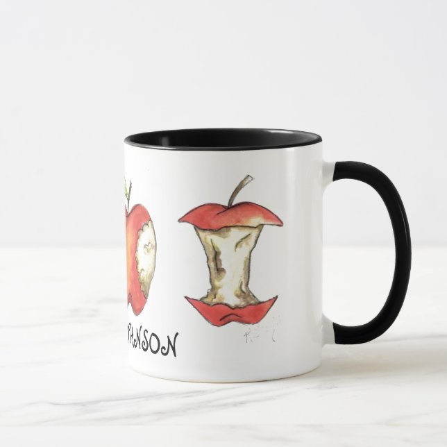 Personalized Red Apple Apples School Teacher Mug (Right)