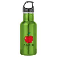 Preppy Pineapple Apple Personalized Teacher Water Bottle