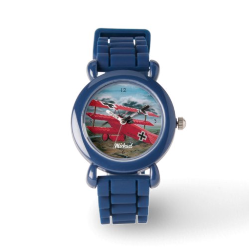 Personalized Red Baron Triplane  Watch