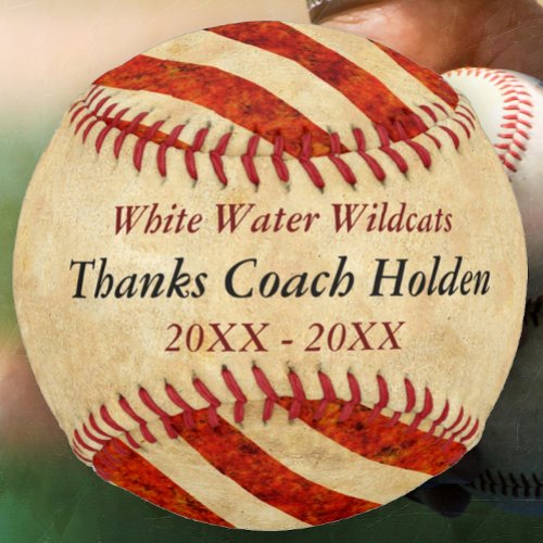 Personalized Red Baseball Coach Thank You