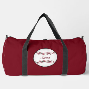 Personalized Red Baseball Duffel Bag Gift