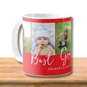 Personalized Red Best Grandma Photo  Coffee Mug